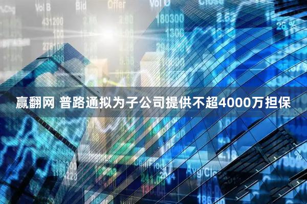 赢翻网 普路通拟为子公司提供不超4000万担保
