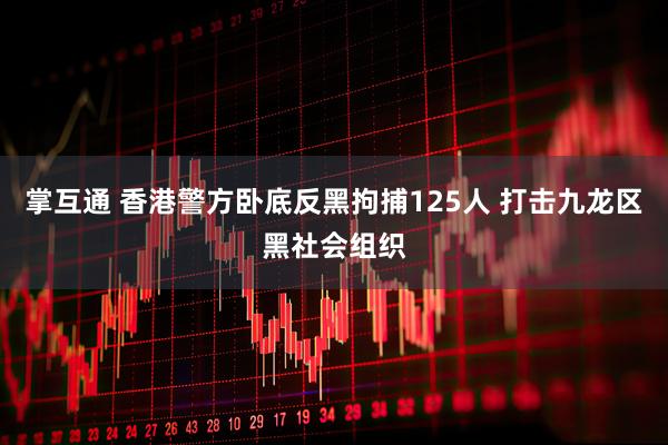 掌互通 香港警方卧底反黑拘捕125人 打击九龙区黑社会组织